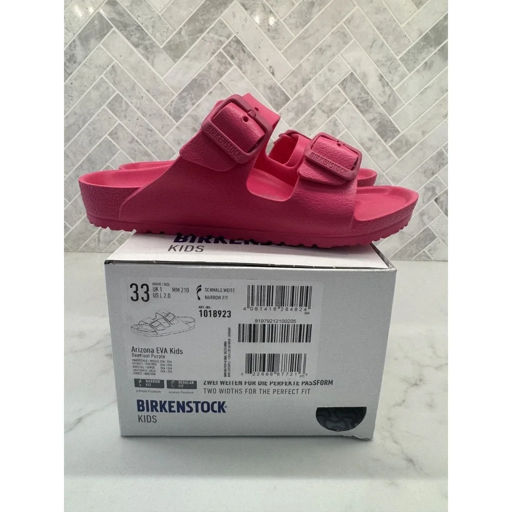 Birkenstock Arizona EVA Sandals Kids Youth Size 2 33 Beetroot Purple Slides